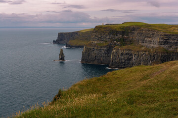 View of Moher's cliffs in Ireland