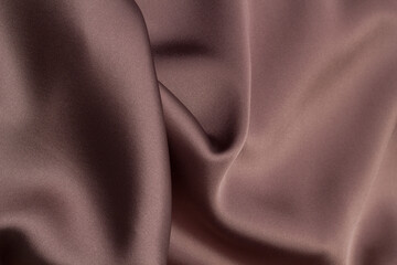 Plakat Close-up of rippled silk fabric texture