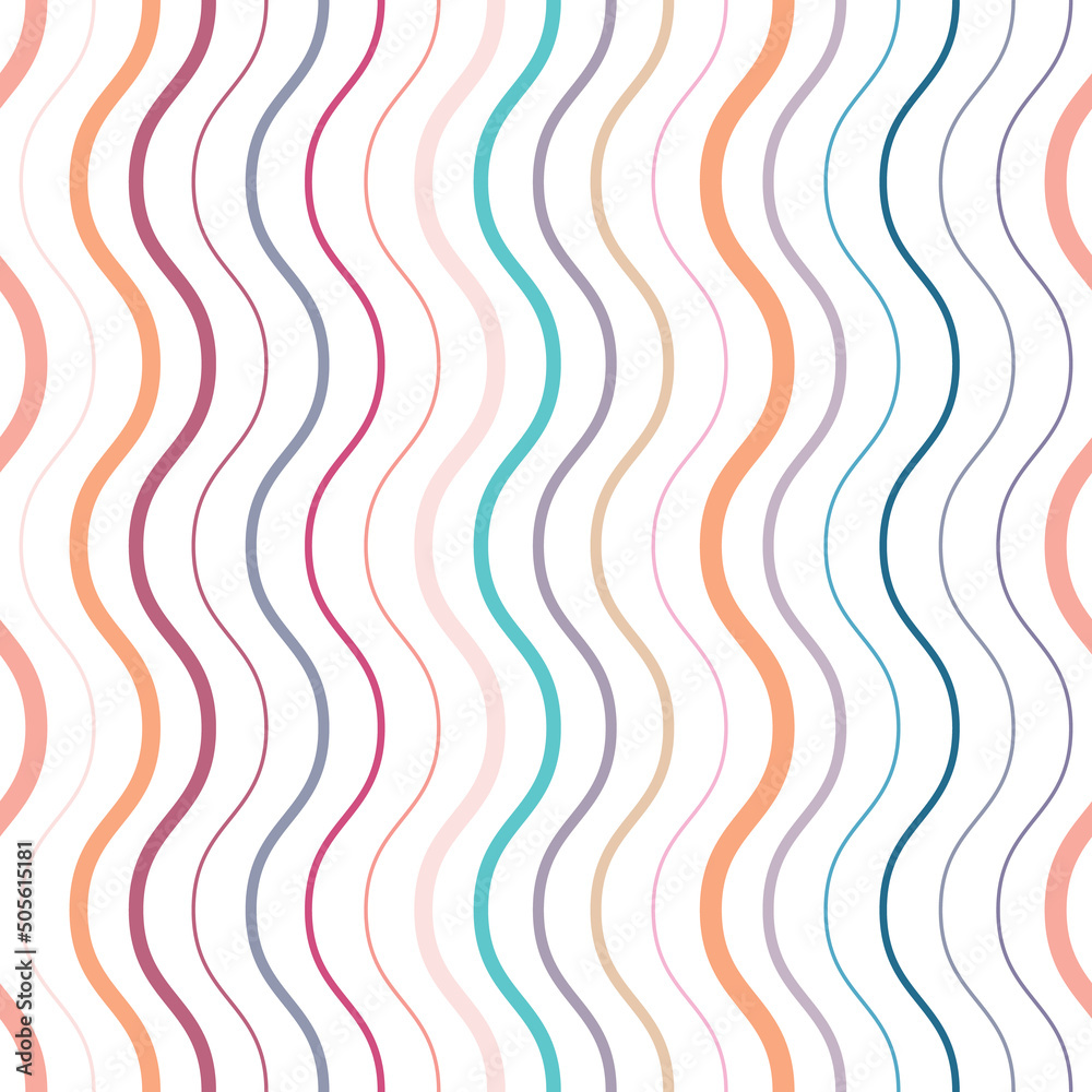 Poster Colorful vertical stripe pattern, vector repeat