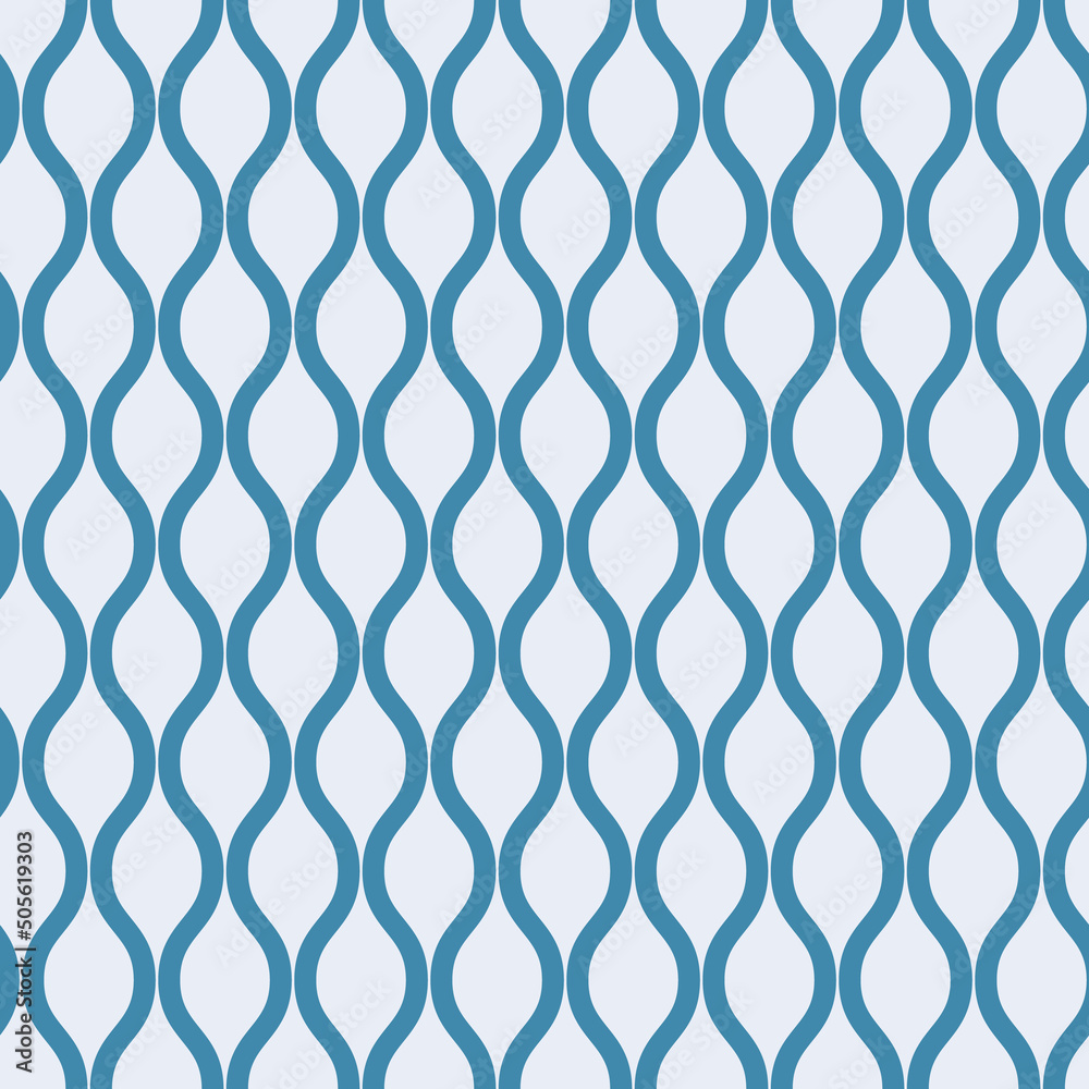 Aufkleber Blue seamless vector repeat pattern, geometric abstract print