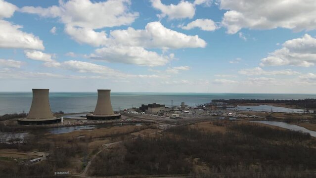 Enrico Fermi II Nuclear Power Plant, Monroe County Michigan, Aerial View