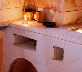 original medieval kitchen in italy