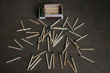 matches on a blackboard