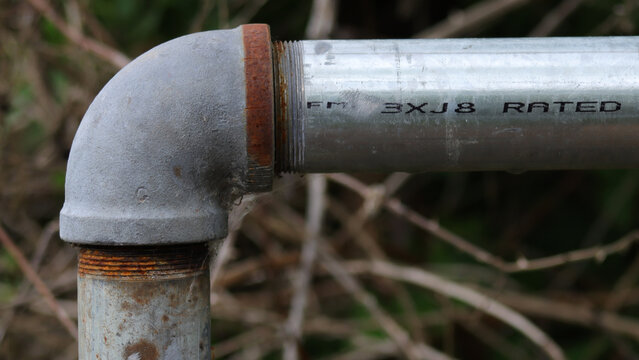 galvanized Pipe from the ground