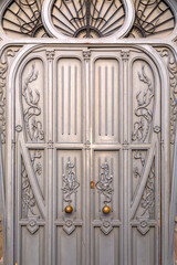 Old and beautiful art nouveau door