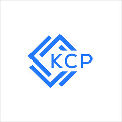 KCP technology letter logo design on white  background. KCP creative initials technology letter logo concept. KCP technology letter design.