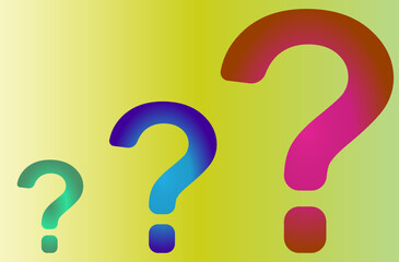 Question marks on a yellow background