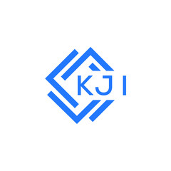 KJI technology letter logo design on white  background. KJI creative initials technology letter logo concept. KJI technology letter design.
