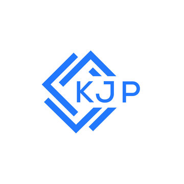 KJP technology letter logo design on white  background. KJP creative initials technology letter logo concept. KJP technology letter design.

