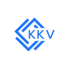 KKV technology letter logo design on white  background. KKV creative initials technology letter logo concept. KKV technology letter design.