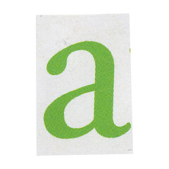 letter o magazine cut out font, ransom letter, isolated collage elements for text alphabet. hand...