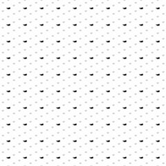 Square seamless background pattern from geometric shapes are different sizes and opacity. The pattern is evenly filled with small black eggplant symbols. Vector illustration on white background