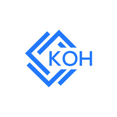 KOH technology letter logo design on white  background. KOH creative initials technology letter logo concept. KOH technology letter design.