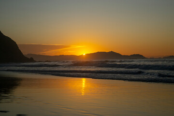 sunset on the beach