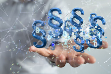 Symbol of Law and Justice - Paragraph / section sign - 3D Rendering