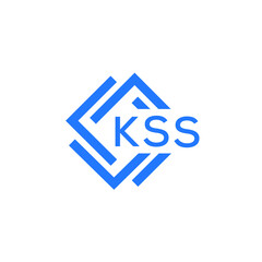 KSS technology letter logo design on white  background. KSS creative initials technology letter logo concept. KSS technology letter design.
