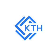 KTH technology letter logo design on white  background. KTH creative initials technology letter logo concept. KTH technology letter design.
