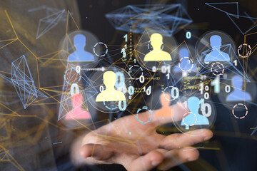Business intelligence analyst dashboard on virtual