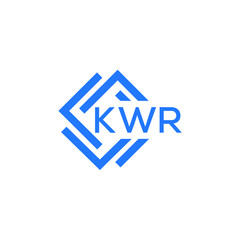 KWR technology letter logo design on white  background. KWR creative initials technology letter logo concept. KWR technology letter design.
