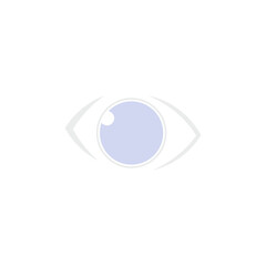 Eye icon. Simple  eye sign in flat style isolated on white background. 