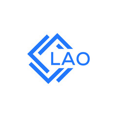 LAO technology letter logo design on white  background. LAO creative initials technology letter logo concept. LAO technology letter design.
