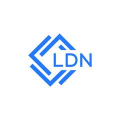 LDN technology letter logo design on white  background. LDN creative initials technology letter logo concept. LDN technology letter design.