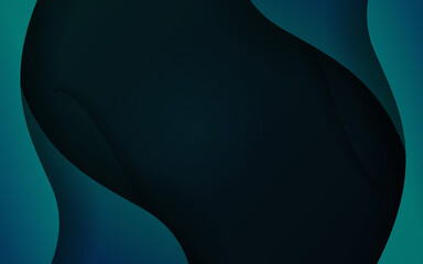 Abstract wave shape green background