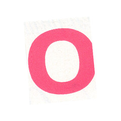 letter o magazine cut out font, ransom letter, isolated collage elements for text alphabet. hand...