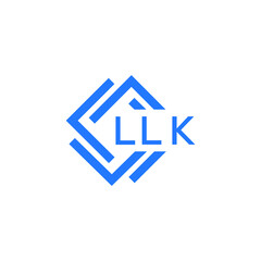 LLK technology letter logo design on white  background. LLK creative initials technology letter logo concept. LLK technology letter design.