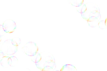 Bubbles Photoshop Overlays: Realistic Soap air bubbles Photo effect, Photo Overlays, png - obrazy, fototapety, plakaty