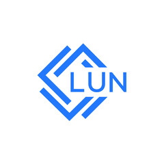 LUN technology letter logo design on white  background. LUN creative initials technology letter logo concept. LUN technology letter design.