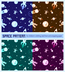 Set of 4 space patterns