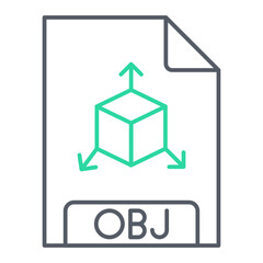 OBJ File Format Icon Design