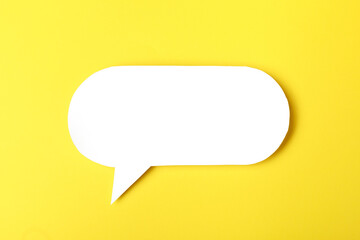 Speech bubble on color background text palce- Image