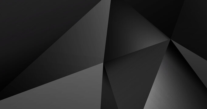 black exture background with 3d triangle and deep shadow, red metal wallpaper © chanoom