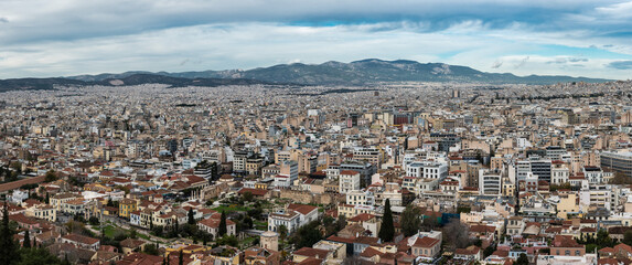 Athens, Attica - Greece - View over Athens, taken from the Acropolis hill