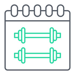 Gym Calender Icon Design