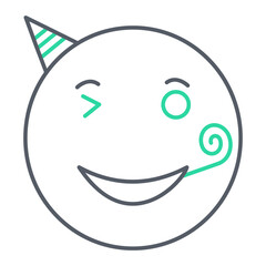 Party Emoji Icon Design