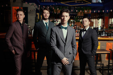 young men in elegant suits