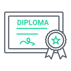 Graduation Diploma Icon Design