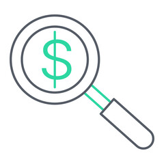 Money Search Icon Design