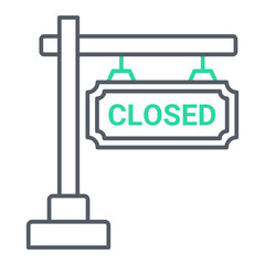 Closed Sign Icon Design