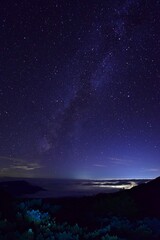 Fototapeta premium 満天の星空 北アルプス 立山連峰