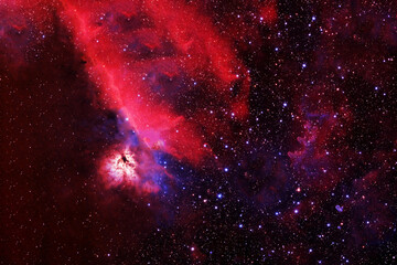 Red bright galaxy. Elements of this image furnished by NASA