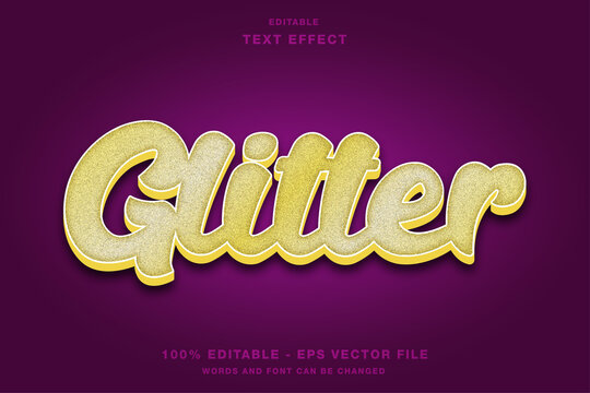 Gold Glitter Editable Text Effect