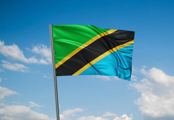 Tanzania national flag - obrazy, fototapety, plakaty