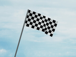 Checkered national flag - Powered by Adobe