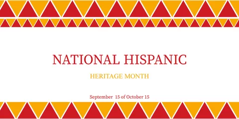 Foto op Canvas National Hispanic Heritage Month. Holiday.Greeting card, banner, flyer and background. Vector illustration. © Zhanna