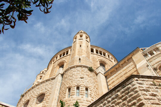 Dormition Abbey church at mount Zion, Jerusalem, Israel.
