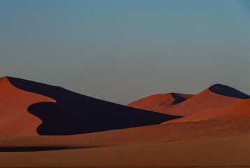 Naklejka na ściany i meble The sinuous dunes of Sossusvlei in Namibia